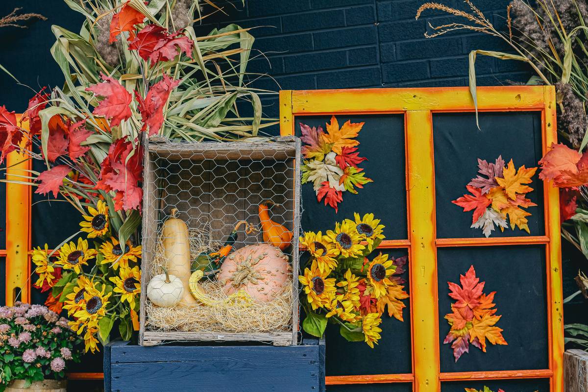 thanksgiving decorations home depot styled with natural textures and neutral tones